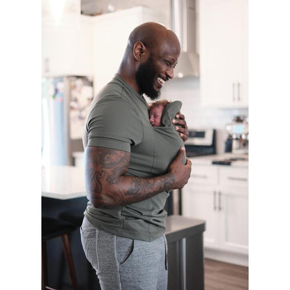 Dad Shirt | Fern | Hands-Free Baby Carrier for Dad with Kangaroo Pouch | Engineered for Bonding, Safety, & Comfort for Newborns up to 15 Lbs. | CPSC Approved