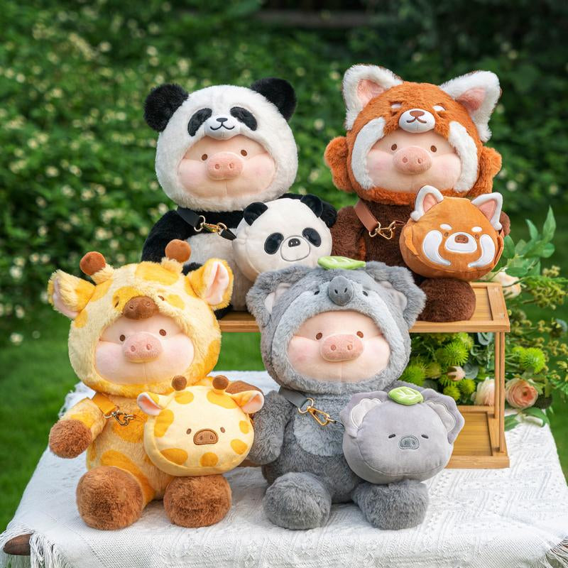 Official Lulu the Piggy Animal Party Plush with Crossbody Bag - Stuffed Animals, Decorations, Soft & Fluffy