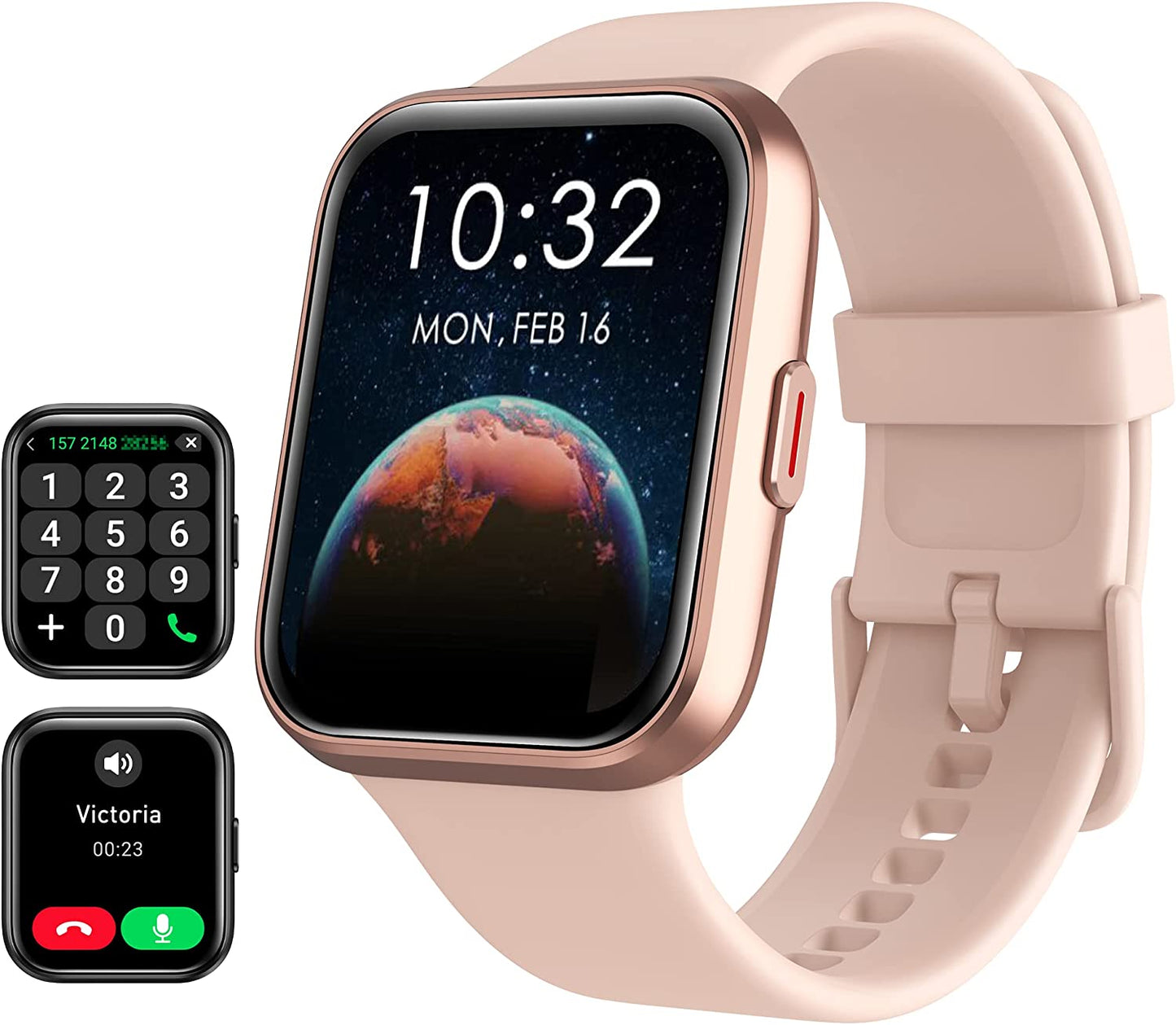 Smart Watch for Women Android & Iphone, Alexa Built-In, 1.8" Touch Screen Fitness Tracker with Answer/Make Calls, IP68 Waterproof Heart Rate/Sleep/Spo2 Monitor, Pedometer, 100+ Sport Modes