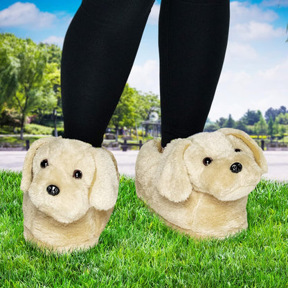Fuzzy Dog Slippers for Women & Men