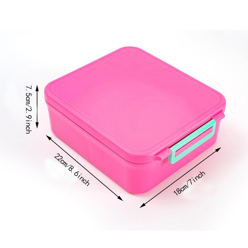 Bento Lunch Box Set for Kids🍗🥦🍓🍰🍲 with 8Oz Soup Thermo, Leak-Proof Lunch Containers with 4 Compartment, Kids Thermo Hot Food Jar ，BPA Free ， Utensils for Girl Boy School, Microwave Dishwasher Safe