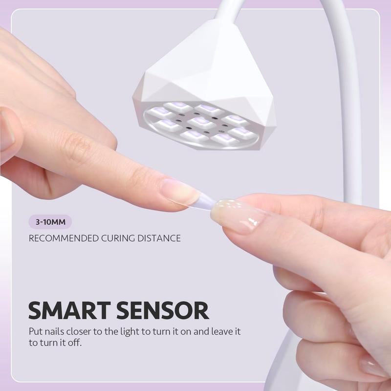 GAOY Omin-Cure Nail Lamp, Rechargeable UV Light for Gel Nail Polish, USB Nail Dryer for Acrylic Nail Extension Fast Curing Manicure