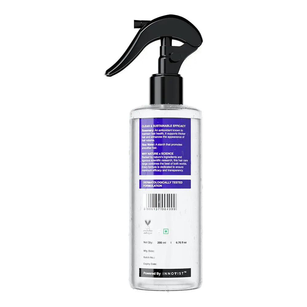 Bare Anatomy Nature X Science Rosemary Water with Rice Water |100% Natural Extract | Soft & Smooth Hair Non-Greasy & Fast Absorbing | 200 Ml