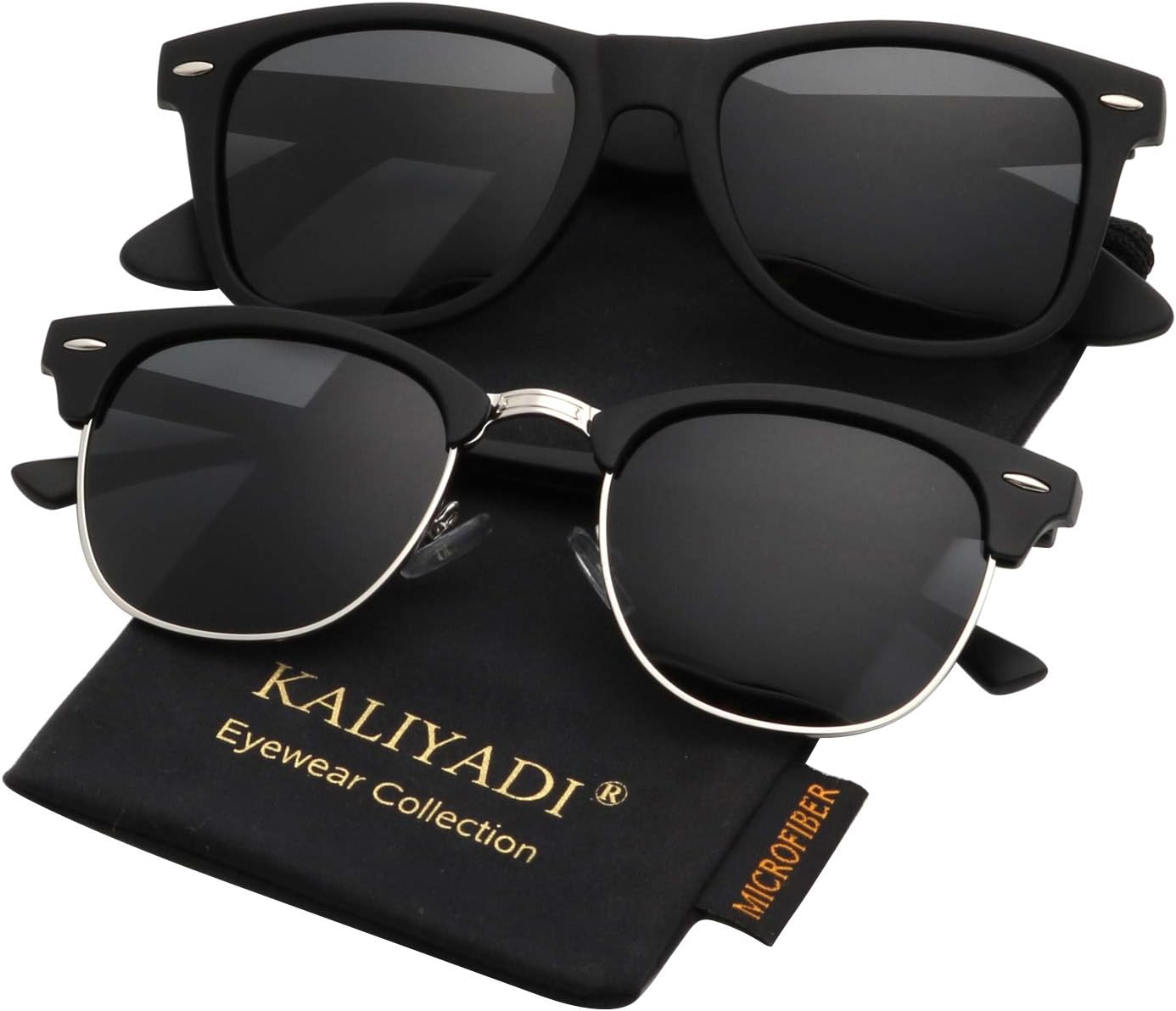 Polarized Sunglasses for Men and Women Semi-Rimless Frame Driving Sun Glasses UV Blocking