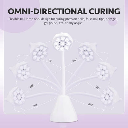 GAOY Omin-Cure Nail Lamp, Rechargeable UV Light for Gel Nail Polish, USB Nail Dryer for Acrylic Nail Extension Fast Curing Manicure