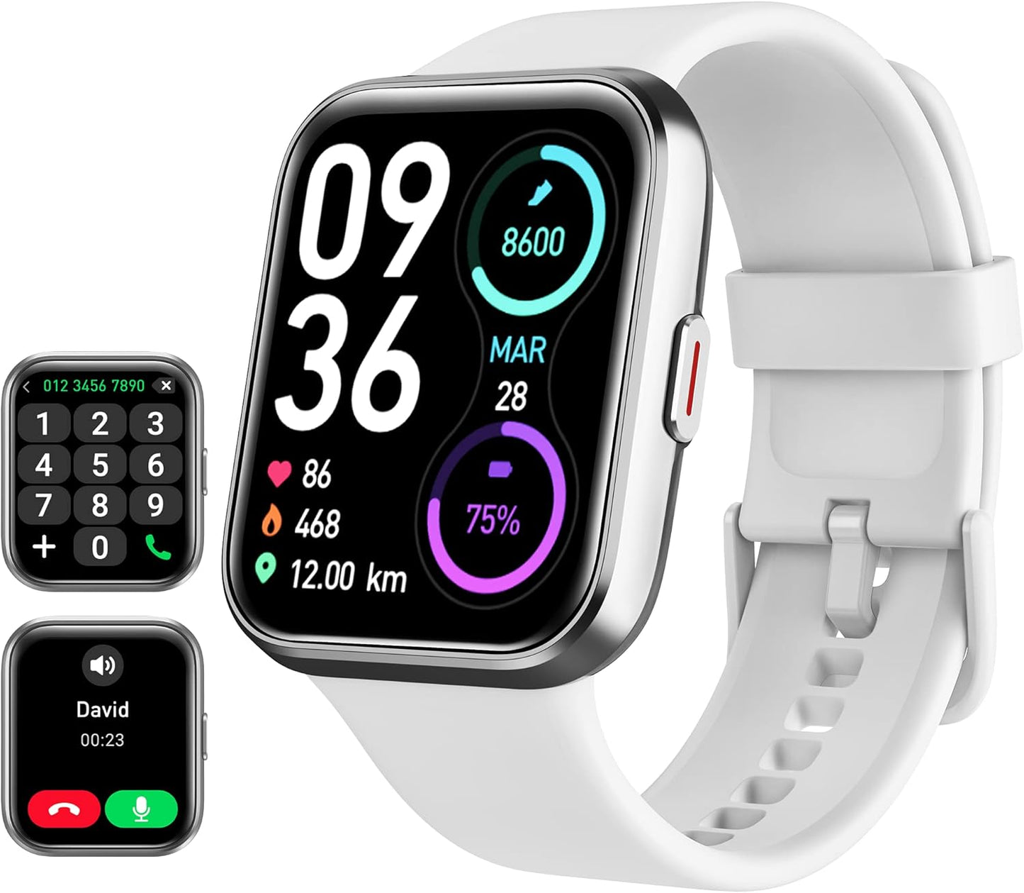 Smart Watch for Women Android & Iphone, Alexa Built-In, 1.8" Touch Screen Fitness Tracker with Answer/Make Calls, IP68 Waterproof Heart Rate/Sleep/Spo2 Monitor, Pedometer, 100+ Sport Modes