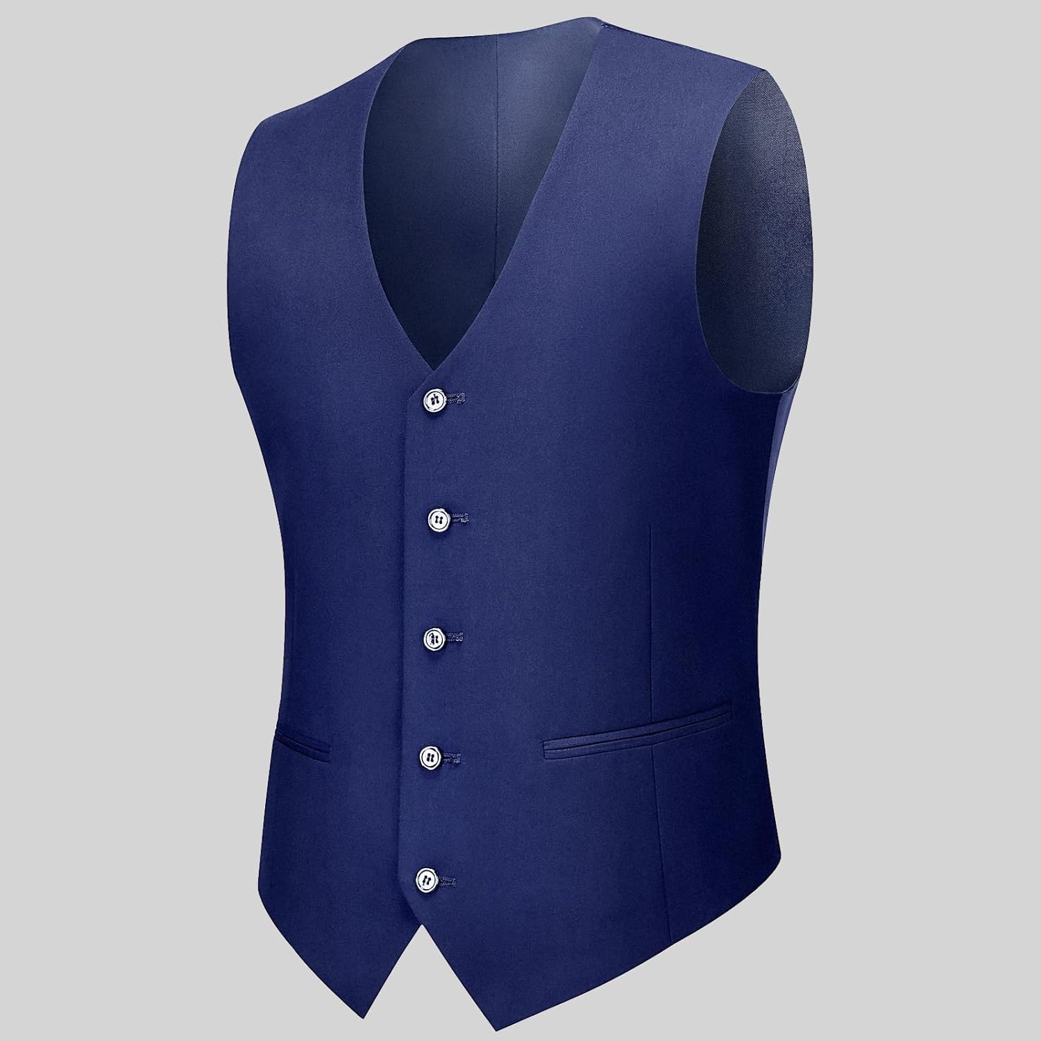Men'S Suits Slim Fit, 3 Piece Suits for Men, 2 Buttons Solid Jacket Vest Pants, Tuxedo Set for Business, Wedding