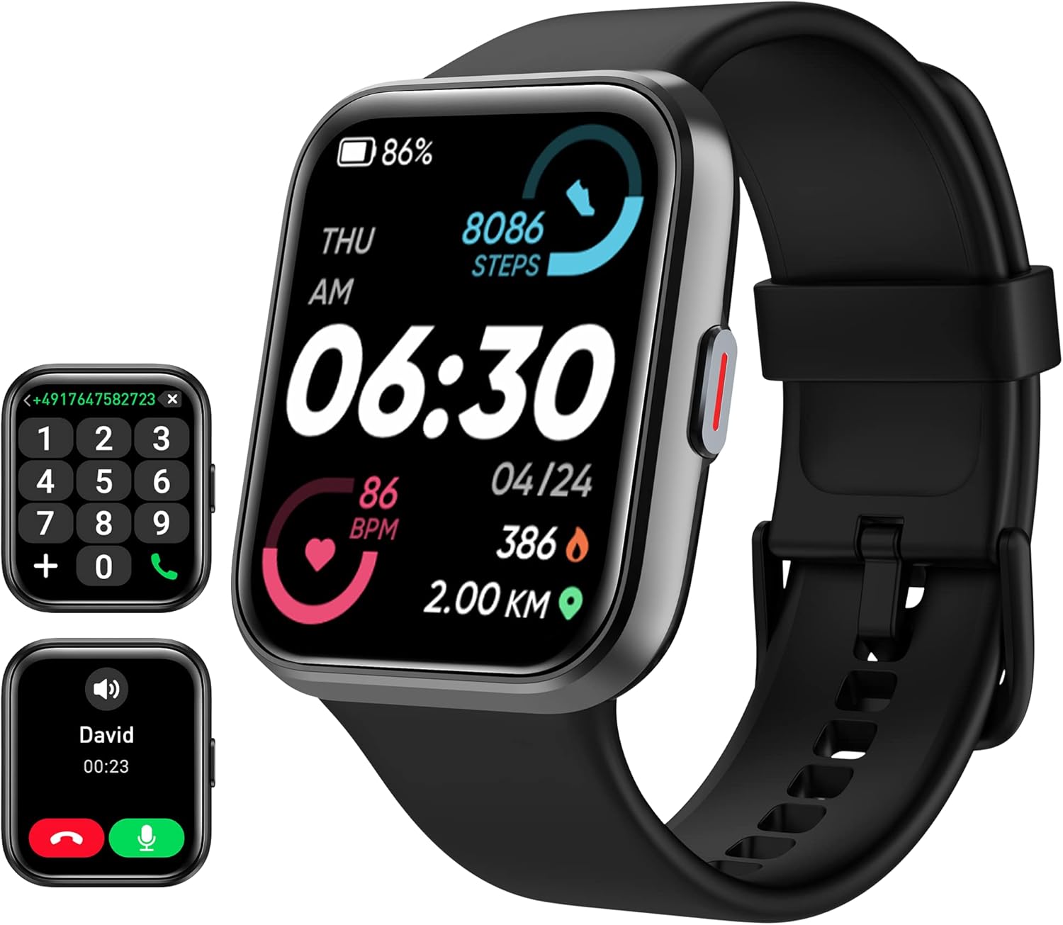 Smart Watch for Women Android & Iphone, Alexa Built-In, 1.8" Touch Screen Fitness Tracker with Answer/Make Calls, IP68 Waterproof Heart Rate/Sleep/Spo2 Monitor, Pedometer, 100+ Sport Modes