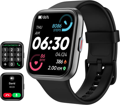 Smart Watch for Women Android & Iphone, Alexa Built-In, 1.8" Touch Screen Fitness Tracker with Answer/Make Calls, IP68 Waterproof Heart Rate/Sleep/Spo2 Monitor, Pedometer, 100+ Sport Modes
