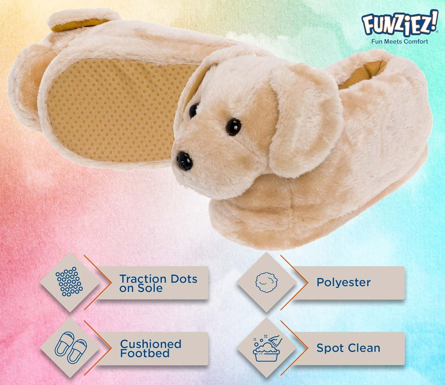 Fuzzy Dog Slippers for Women & Men