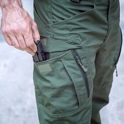 Men'S Spring Autumn City Cargo Elastic Pants Trekking Hiking Camping Climbing Running Sports Cycling Work Outdoor Trousers