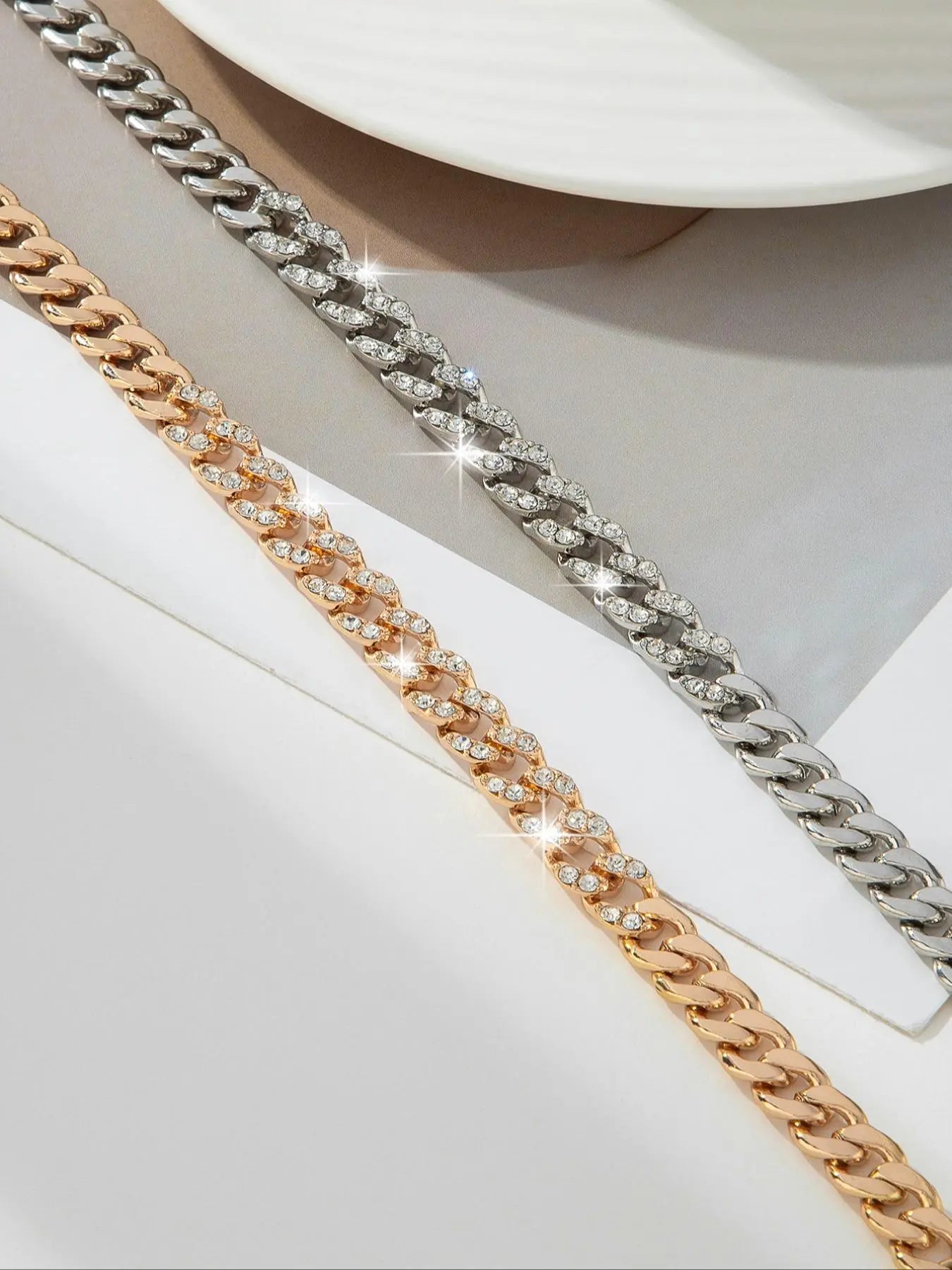 Women'S Elegant Cuban Chain Design Anklet, Fashionable Anklet for Women, Trendy Versatile & Exquisite Jewelry for Birthday Gift, Trendy Jewellery Accessories, Elegant Accessory, Foot Jewelry