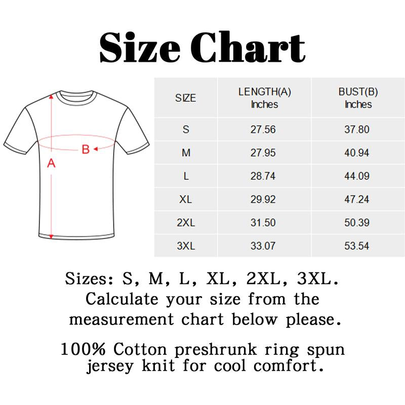 Men'S plus Size Casual Crew Neck T-Shirt - Geometric-Pattern, Smooth Cotton Knit Fabric, Medium Stretch - Short Sleeve Tee for Leisure & Everyday Wear | Breathable Comfort Fit | Machine Washable