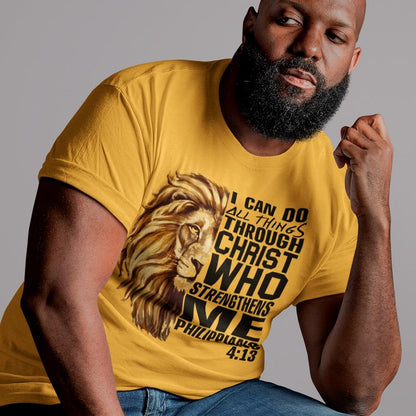 5-Pack or 10-Pack Lionhead Philippians 4:13 and Lionhead Proverbs 28:1 Mixed DTF Heat Transfer for T-Shirt DIY Printing