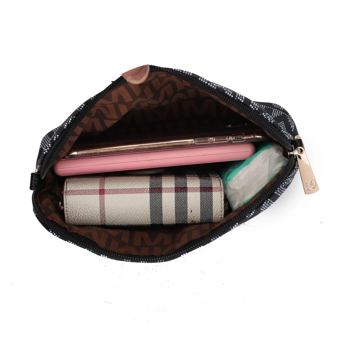 Bolso Tote Pequeño De Cuero Vegano Para Mujer Azul Marino, 4 Piezas
