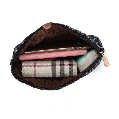Bolso Tote Pequeño De Cuero Vegano Para Mujer Azul Marino, 4 Piezas