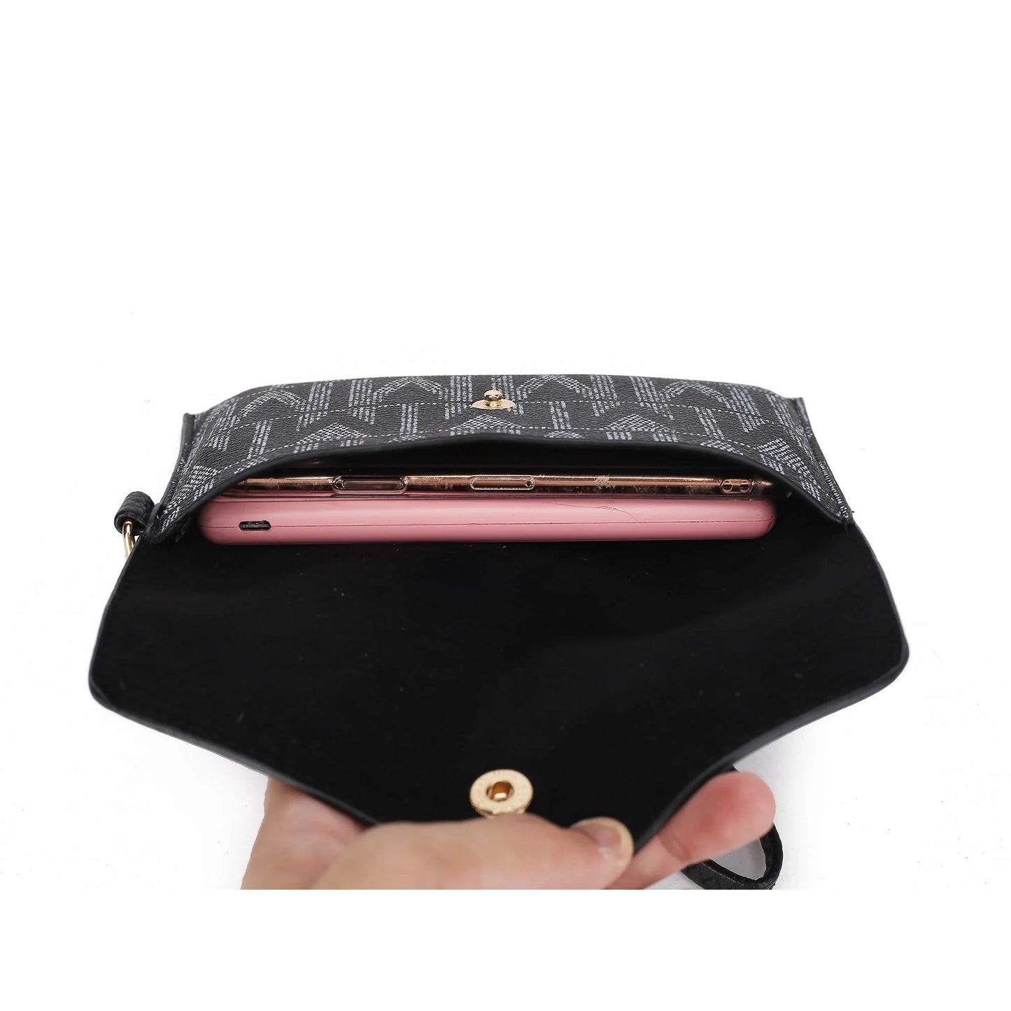 Bolso Tote Pequeño De Cuero Vegano Para Mujer Azul Marino, 4 Piezas