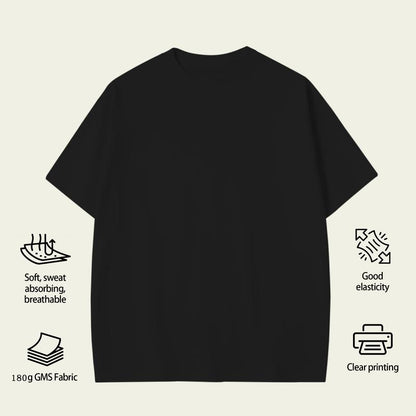 Men'S plus Size Casual Crew Neck T-Shirt - Geometric-Pattern, Smooth Cotton Knit Fabric, Medium Stretch - Short Sleeve Tee for Leisure & Everyday Wear | Breathable Comfort Fit | Machine Washable