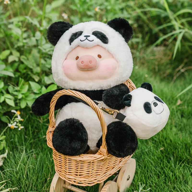 Official Lulu the Piggy Animal Party Plush with Crossbody Bag - Stuffed Animals, Decorations, Soft & Fluffy